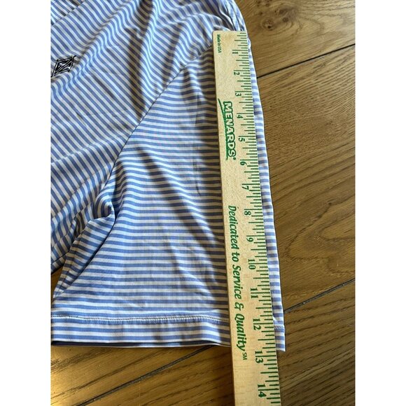 RLX Ralph Lauren Blue Striped Golf Polo Shirt Size XL Stretchy Athleisure Preppy - Picture 7 of 13